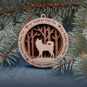 Customized Dog Ornament: Alaskan Klee Kai